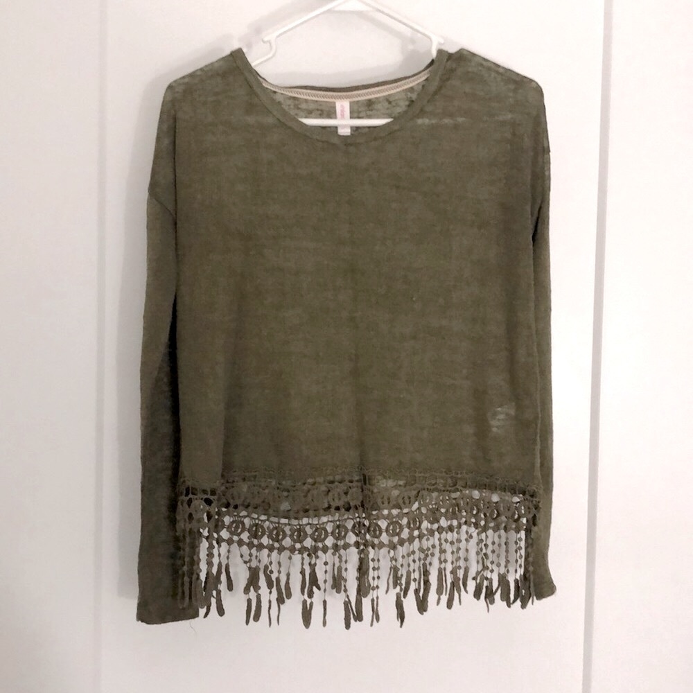 Target Long Sleeve with Fringe